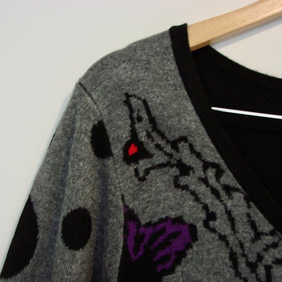 Gabby Isabella Tunic Sweater Colourful Floral Round Neck Gray Black Size Large - Picture 6 of 15